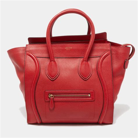 red celine luggage tote|Celine luggage tote medium.